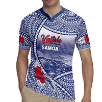 Personalised Vaitele Samoa Village Rugby Jersey Falefa Valley Polynesian Tribal Hibiscus Floral