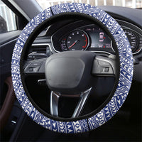 Vaitele Samoa Village Steering Wheel Cover Falefa Valley Polynesian Tribal Hibiscus Floral