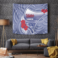 Vaitele Samoa Village Tapestry Falefa Valley Polynesian Tribal Hibiscus Floral
