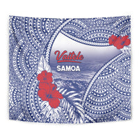 Vaitele Samoa Village Tapestry Falefa Valley Polynesian Tribal Hibiscus Floral