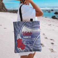 Vaitele Samoa Village Tote Bag Falefa Valley Polynesian Tribal Hibiscus Floral