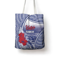 Vaitele Samoa Village Tote Bag Falefa Valley Polynesian Tribal Hibiscus Floral