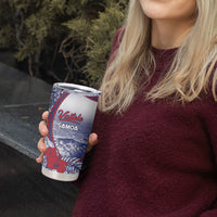 Personalised Vaitele Samoa Village Tumbler Cup Falefa Valley Polynesian Tribal Hibiscus Floral