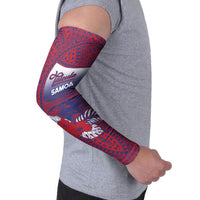 Personalised Faleula Samoa Village Arm Sleeves Falefa Valley Polynesian Tribal Hibiscus Floral