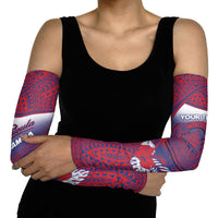 Personalised Faleula Samoa Village Arm Sleeves Falefa Valley Polynesian Tribal Hibiscus Floral