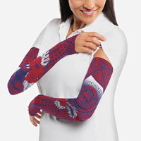Personalised Faleula Samoa Village Arm Sleeves Falefa Valley Polynesian Tribal Hibiscus Floral