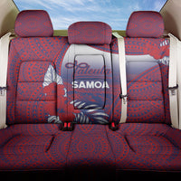 Faleula Samoa Village Back Car Seat Cover Falefa Valley Polynesian Tribal Hibiscus Floral