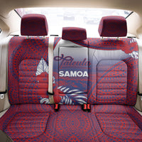 Faleula Samoa Village Back Car Seat Cover Falefa Valley Polynesian Tribal Hibiscus Floral