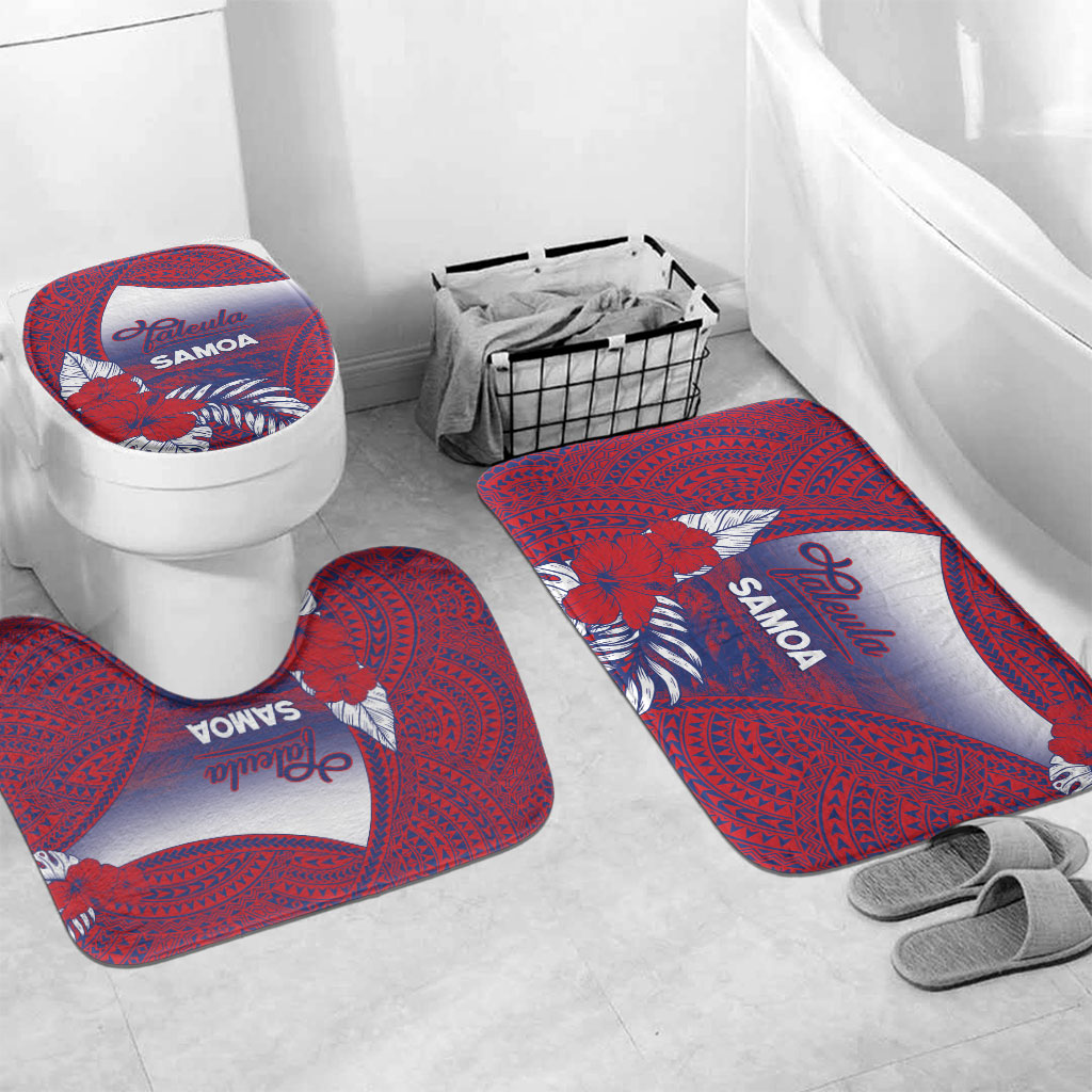 Faleula Samoa Village Bathroom Set Falefa Valley Polynesian Tribal Hibiscus Floral