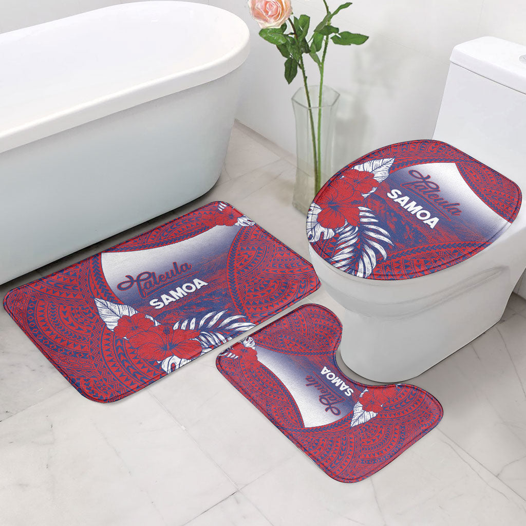 Faleula Samoa Village Bathroom Set Falefa Valley Polynesian Tribal Hibiscus Floral