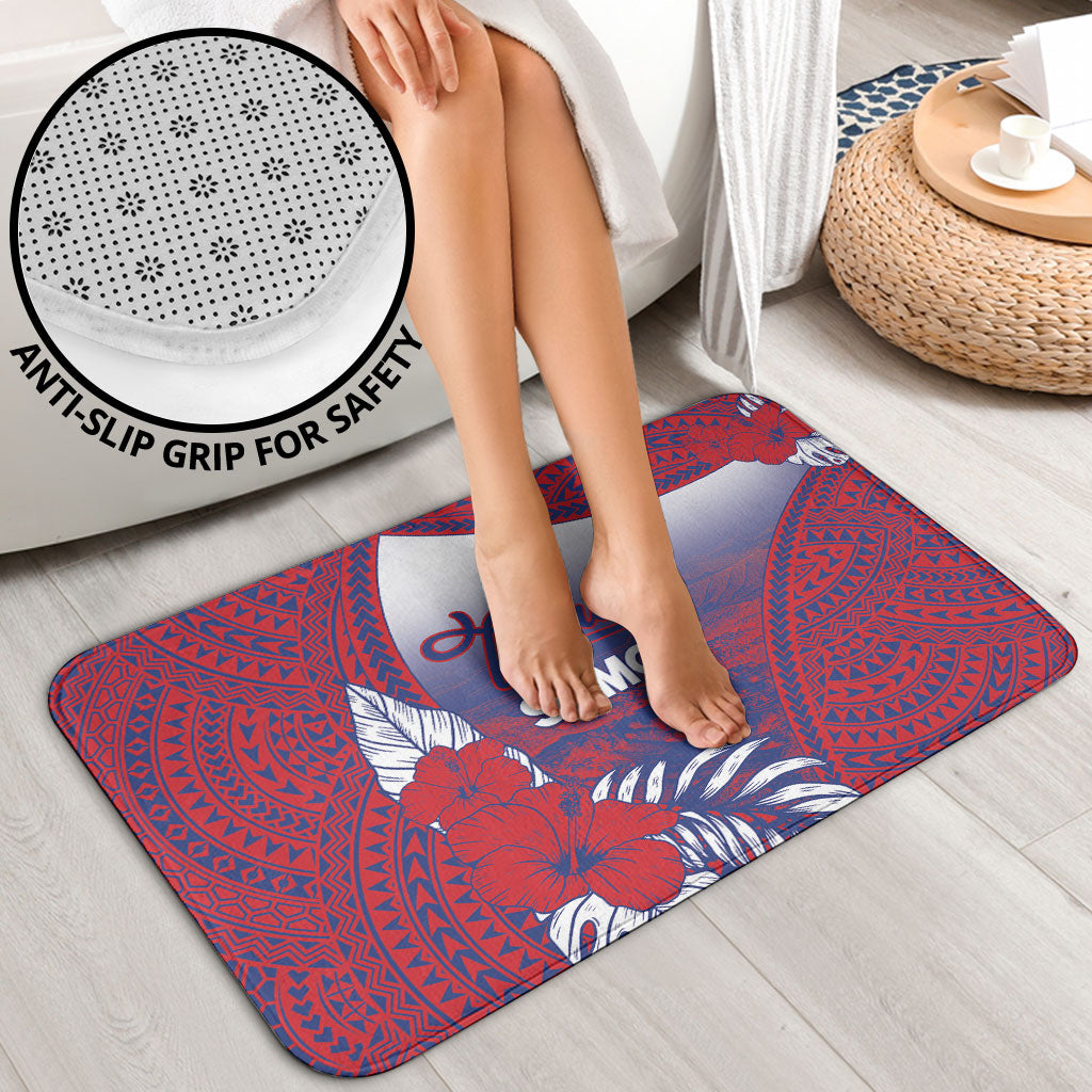 Faleula Samoa Village Bathroom Set Falefa Valley Polynesian Tribal Hibiscus Floral