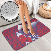 Faleula Samoa Village Bathroom Set Falefa Valley Polynesian Tribal Hibiscus Floral