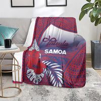 Faleula Samoa Village Blanket Falefa Valley Polynesian Tribal Hibiscus Floral
