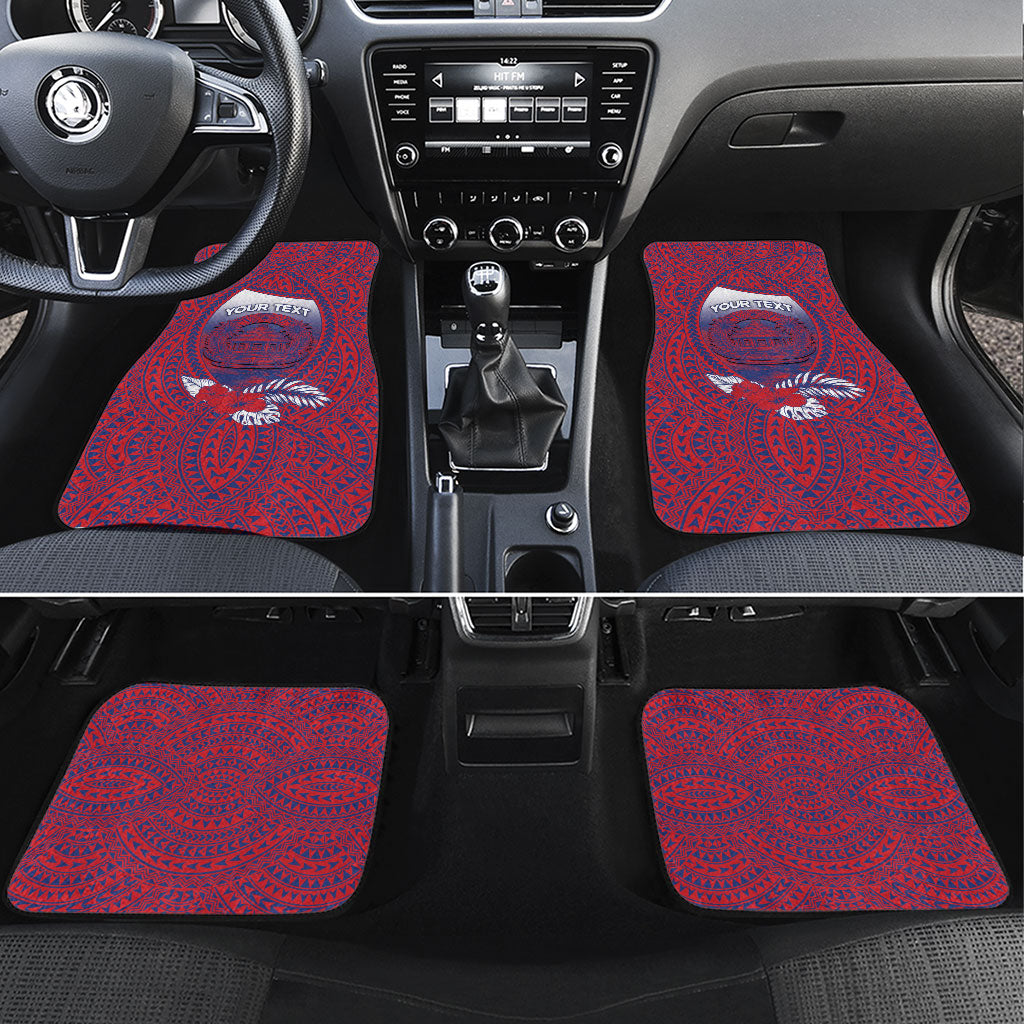 Personalised Faleula Samoa Village Car Mats Falefa Valley Polynesian Tribal Hibiscus Floral