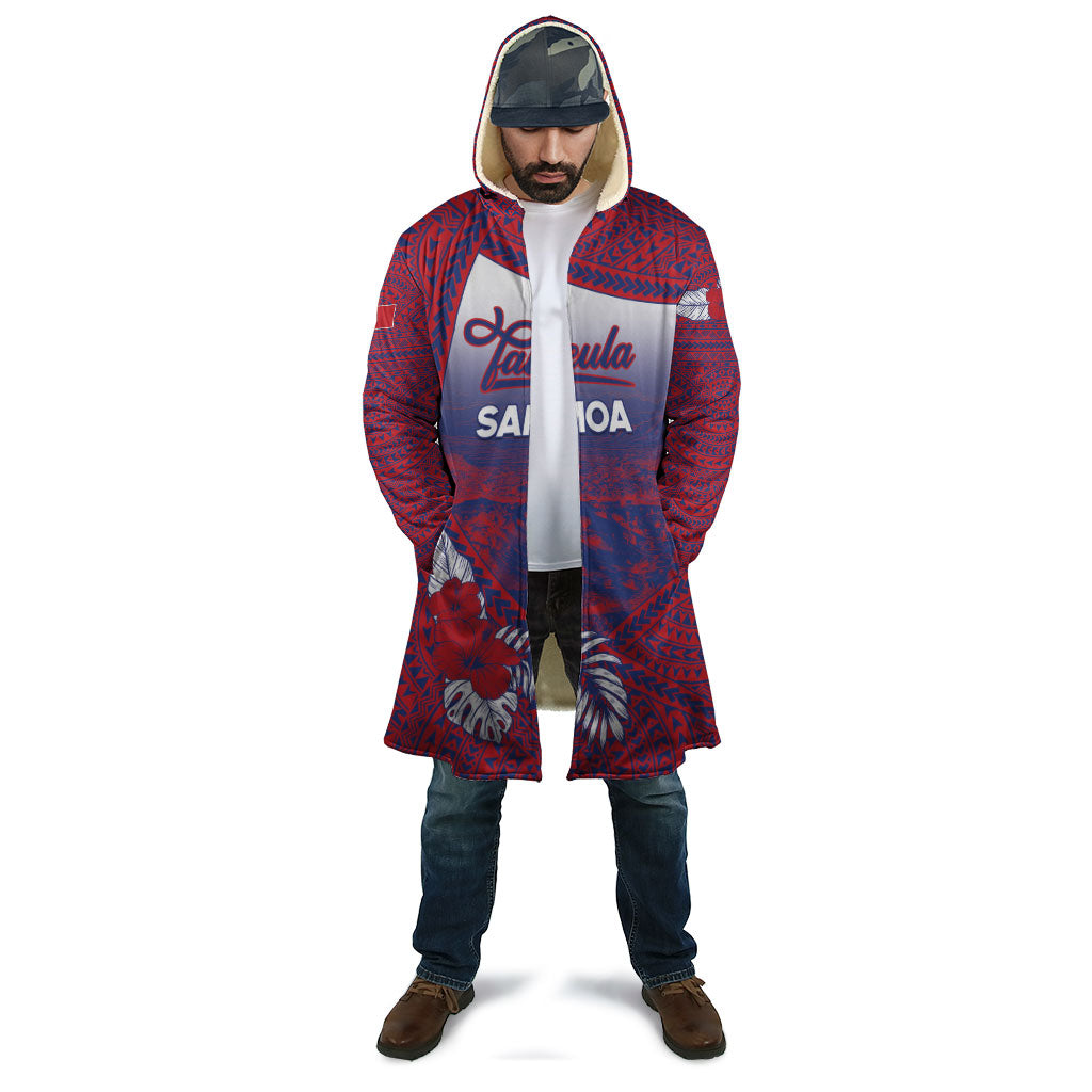 Personalised Faleula Samoa Village Cloak Falefa Valley Polynesian Tribal Hibiscus Floral