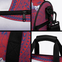 Faleula Samoa Village Duffle Bag Falefa Valley Polynesian Tribal Hibiscus Floral