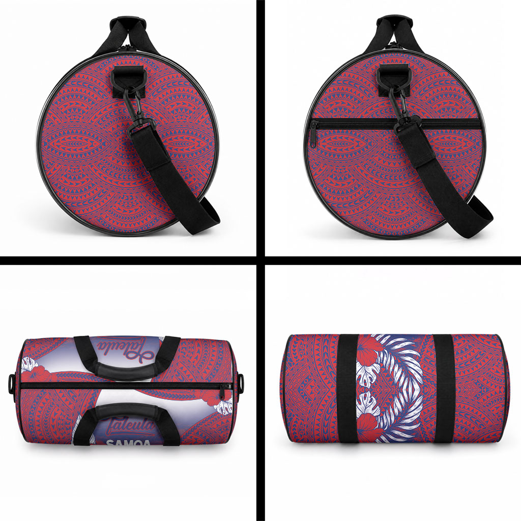 Faleula Samoa Village Duffle Bag Falefa Valley Polynesian Tribal Hibiscus Floral