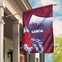 Faleula Samoa Village Garden Flag Falefa Valley Polynesian Tribal Hibiscus Floral