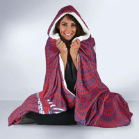 Faleula Samoa Village Hooded Blanket Falefa Valley Polynesian Tribal Hibiscus Floral