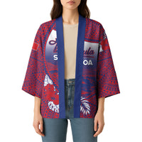 Personalised Faleula Samoa Village Kimono Falefa Valley Polynesian Tribal Hibiscus Floral
