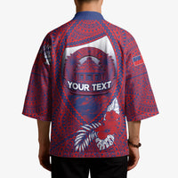 Personalised Faleula Samoa Village Kimono Falefa Valley Polynesian Tribal Hibiscus Floral