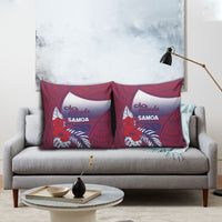 Faleula Samoa Village Pillow Cover Falefa Valley Polynesian Tribal Hibiscus Floral