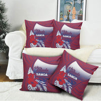 Faleula Samoa Village Pillow Cover Falefa Valley Polynesian Tribal Hibiscus Floral
