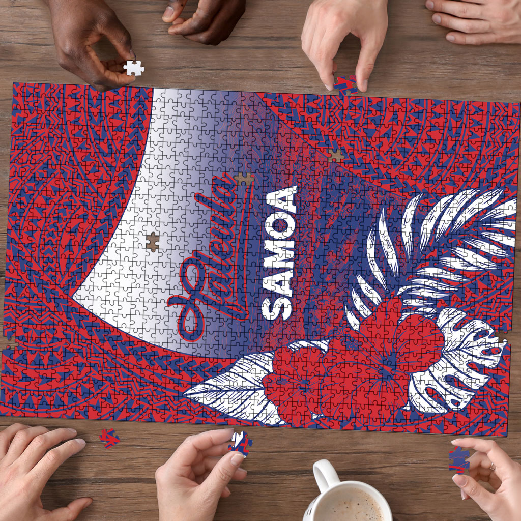 Faleula Samoa Village Puzzle Falefa Valley Polynesian Tribal Hibiscus Floral
