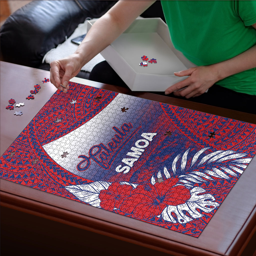 Faleula Samoa Village Puzzle Falefa Valley Polynesian Tribal Hibiscus Floral