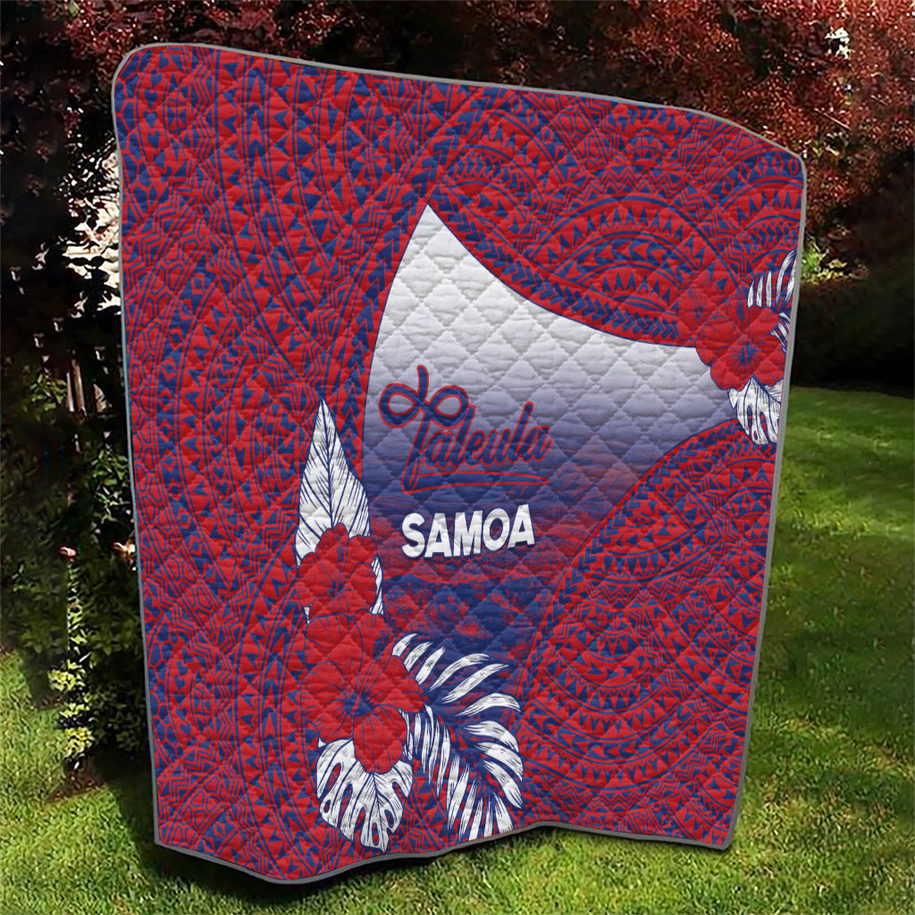Faleula Samoa Village Quilt Falefa Valley Polynesian Tribal Hibiscus Floral