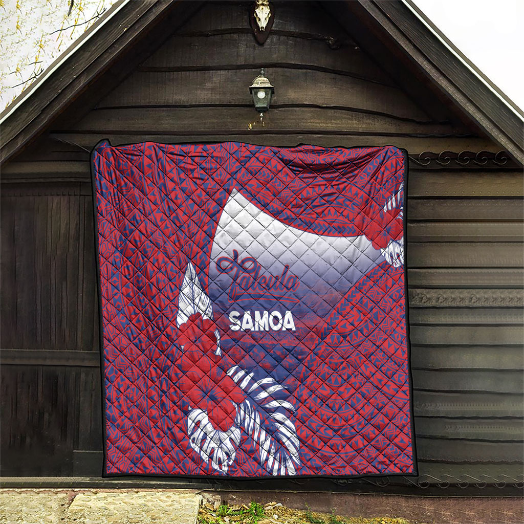 Faleula Samoa Village Quilt Falefa Valley Polynesian Tribal Hibiscus Floral