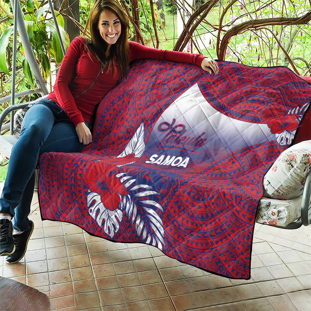 Faleula Samoa Village Quilt Falefa Valley Polynesian Tribal Hibiscus Floral