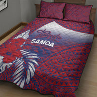 Faleula Samoa Village Quilt Bed Set Falefa Valley Polynesian Tribal Hibiscus Floral