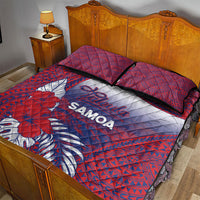 Faleula Samoa Village Quilt Bed Set Falefa Valley Polynesian Tribal Hibiscus Floral