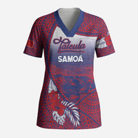 Personalised Faleula Samoa Village Scrub Top Falefa Valley Polynesian Tribal Hibiscus Floral