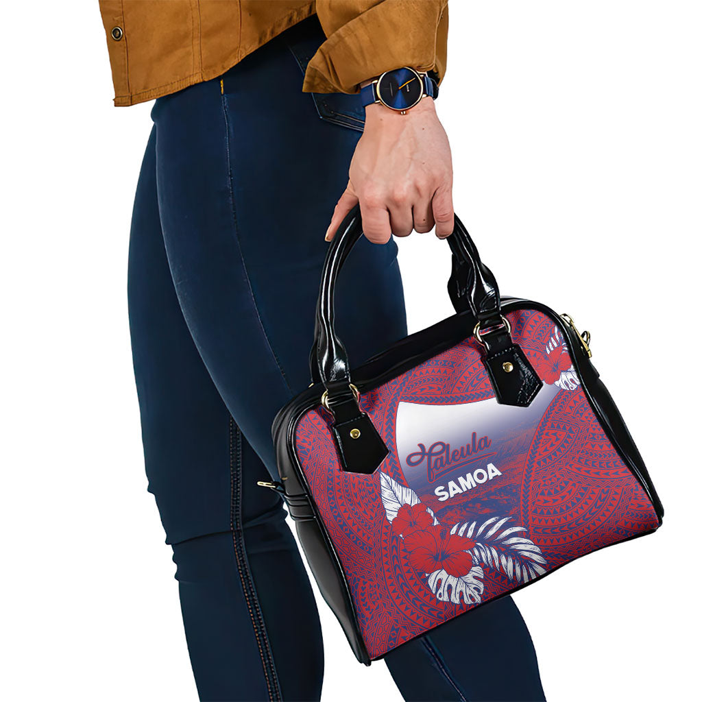 Faleula Samoa Village Shoulder Handbag Falefa Valley Polynesian Tribal Hibiscus Floral