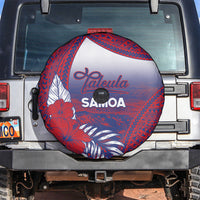Faleula Samoa Village Spare Tire Cover Falefa Valley Polynesian Tribal Hibiscus Floral
