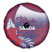 Faleula Samoa Village Spare Tire Cover Falefa Valley Polynesian Tribal Hibiscus Floral