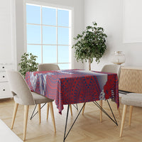 Faleula Samoa Village Tablecloth Falefa Valley Polynesian Tribal Hibiscus Floral