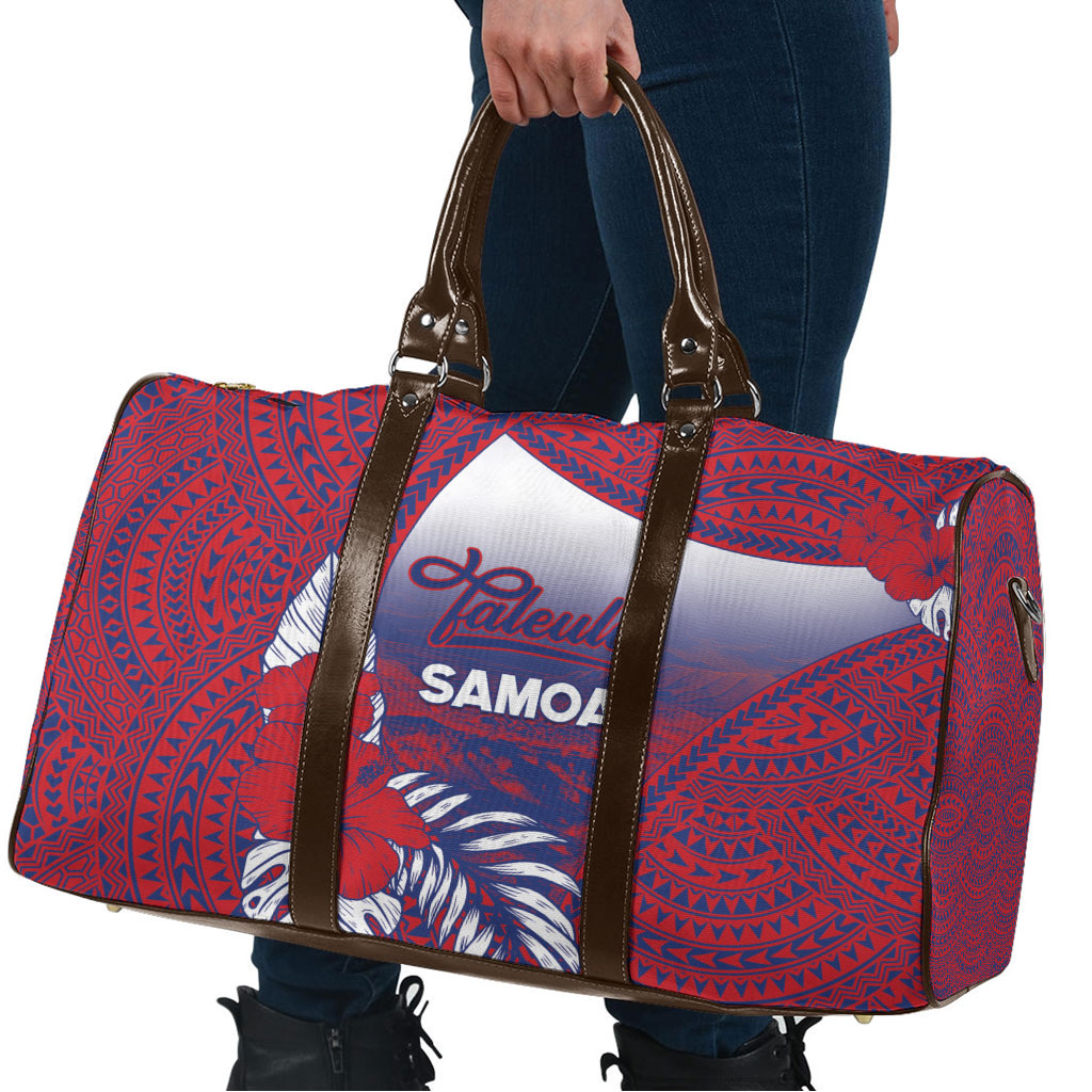 Faleula Samoa Village Travel Bag Falefa Valley Polynesian Tribal Hibiscus Floral