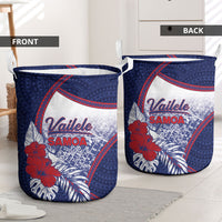 Vailele Samoa Village Laundry Basket Map Polynesian Tribal Hibiscus Floral