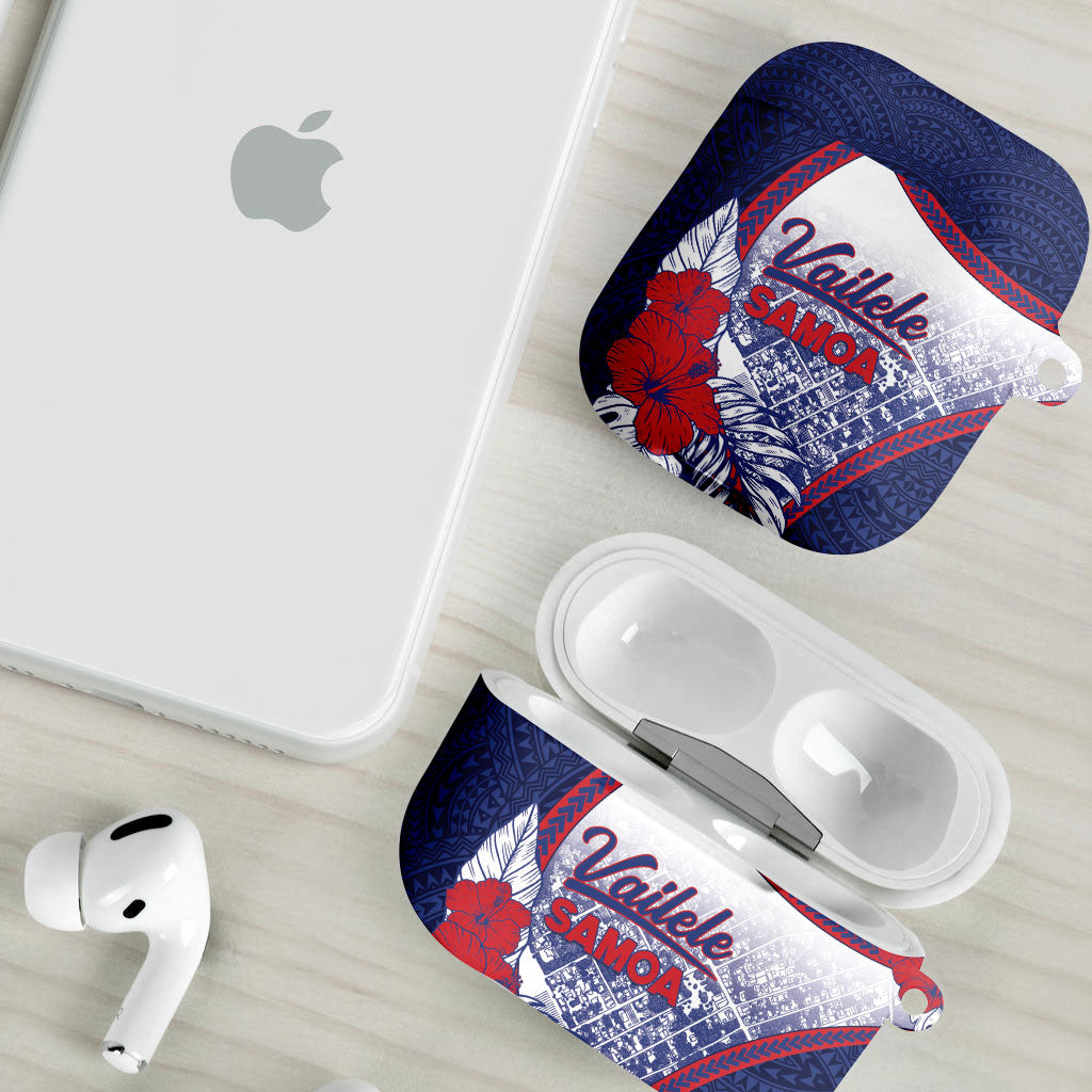 Vailele Samoa Village AirPods Case Map Polynesian Tribal Hibiscus Floral
