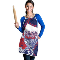 Vailele Samoa Village Apron Map Polynesian Tribal Hibiscus Floral