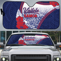 Vailele Samoa Village Auto Sun Shade Map Polynesian Tribal Hibiscus Floral