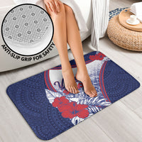Vailele Samoa Village Bathroom Set Map Polynesian Tribal Hibiscus Floral