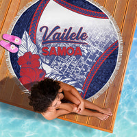 Vailele Samoa Village Beach Blanket Map Polynesian Tribal Hibiscus Floral