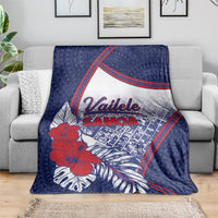 Vailele Samoa Village Blanket Map Polynesian Tribal Hibiscus Floral