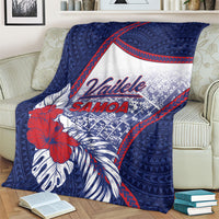 Vailele Samoa Village Blanket Map Polynesian Tribal Hibiscus Floral