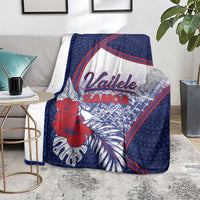 Vailele Samoa Village Blanket Map Polynesian Tribal Hibiscus Floral
