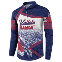 Personalised Vailele Samoa Village Button Sweatshirt Map Polynesian Tribal Hibiscus Floral